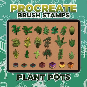 Procreate Plant Stamps Brush Set: Floral Designs (Instant Download)