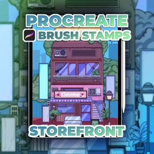 Apartment Storefront Procreate Brush Stamps | INSTANT DOWNLOAD