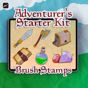 Avonturier-startpakket: 30+ Procreate Fantasy-penseelstempels | DIRECT DOWNLOADEN
