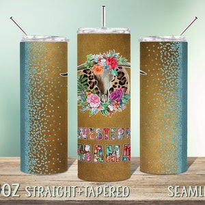 Mama Tumbler Wrap Western Flowers Skull Turquoise Glitter Gold Leather 20oz Skinny Tumbler Sublimation Design PNG Instant Download File 156