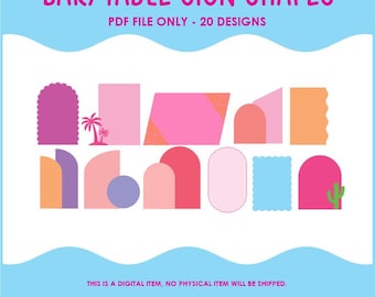 Bar/table sign shapes pdf file
