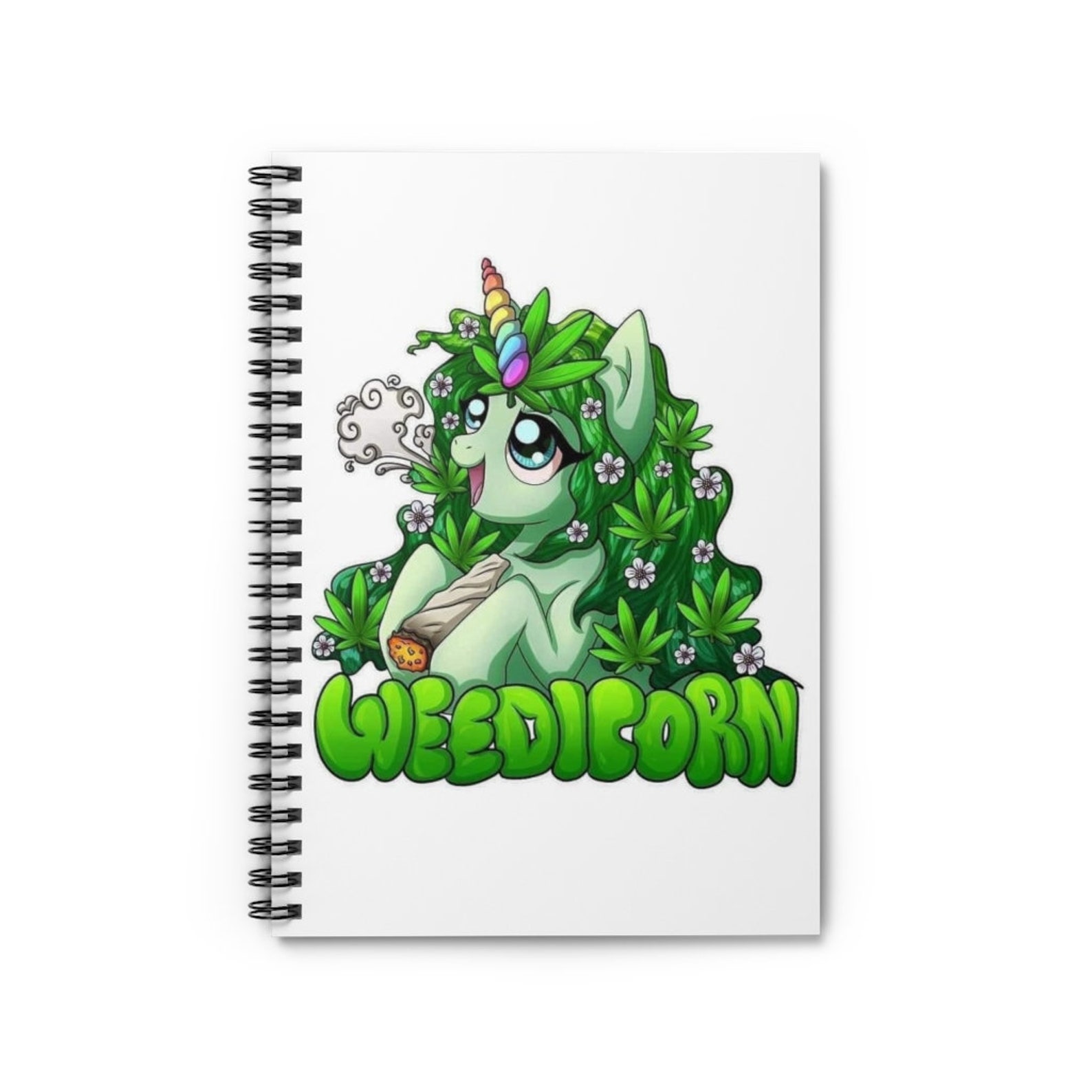 Weedicorn Pony Horse Stoner Marijuana Humor Spiral Notebook Etsy