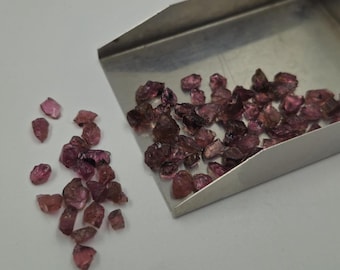 AAA Pink Tourmaline Rough Gemstone: 65 Pieces, 5-7mm Jewelry Making Stones