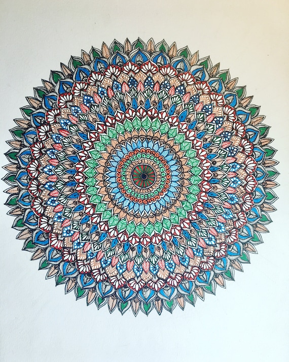 Colourful Mandala Art for Wall Decor Handmade Mandala Art for Etsy