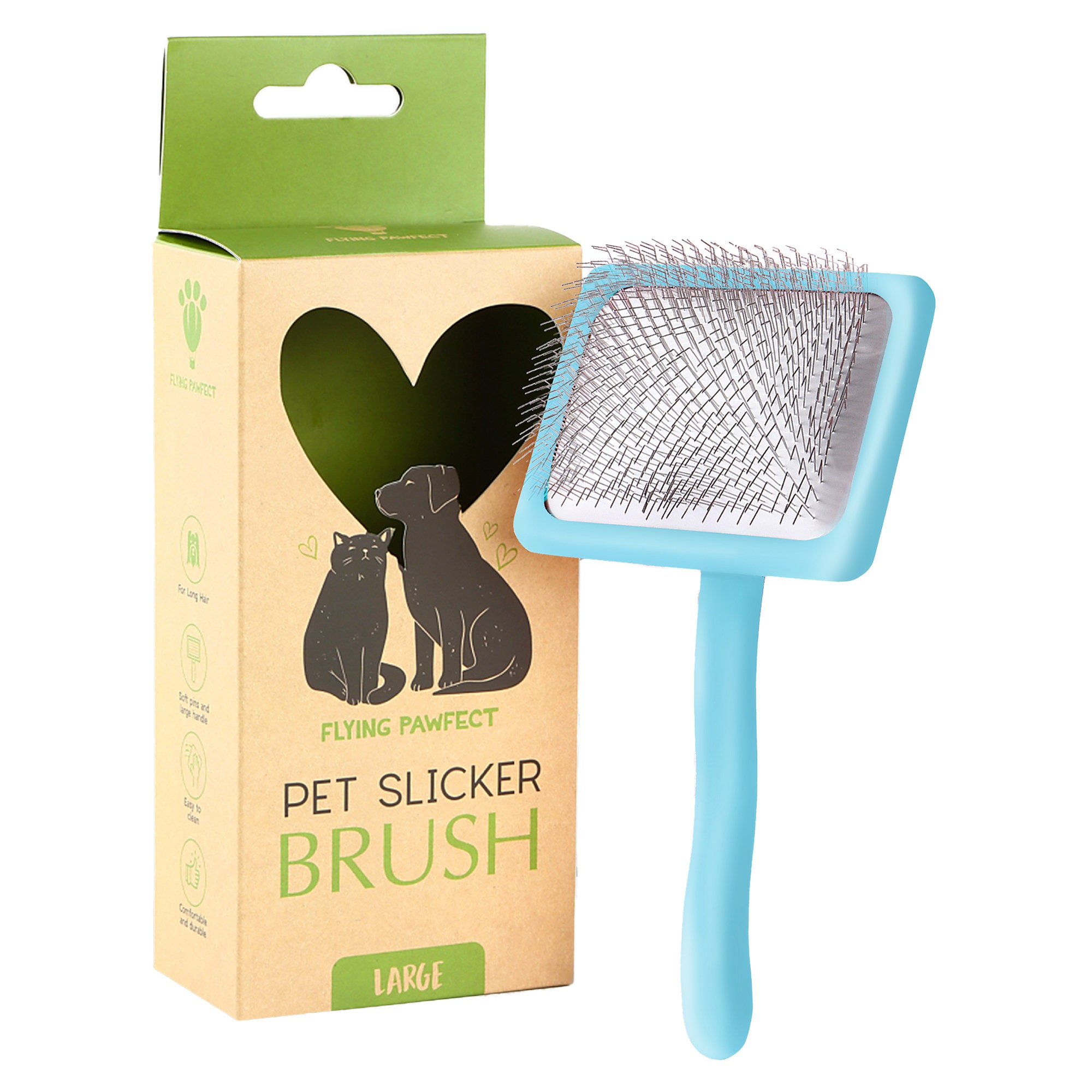 Flying Pawfect Grooming Brush Coral Brush Dog Grooming Brush Large Pet