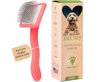 Coral Pet Slicker Brush: Removes Tangles, Knots & Mats