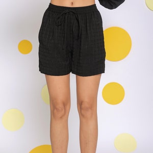 Black Summer Relaxed Casual Shorts For Women|Stylish Ready-To-Wear Custom-Made Shorts