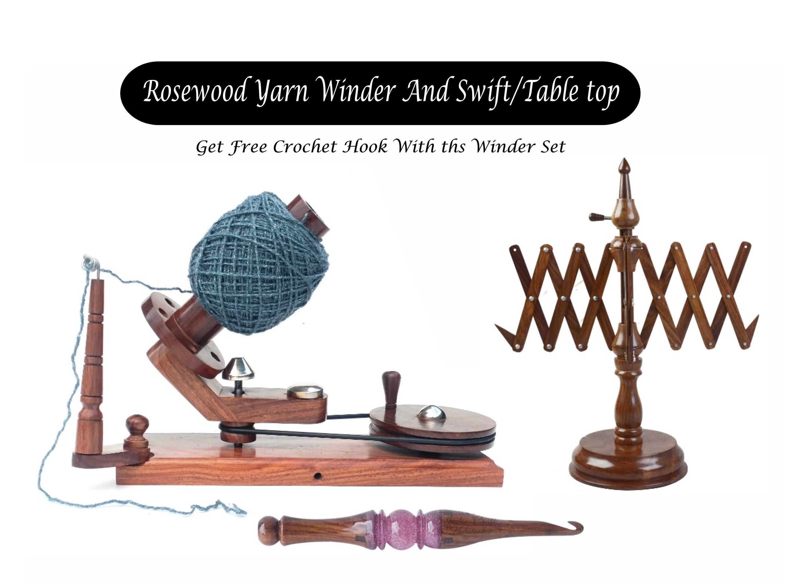 Wooden Yarn Winder Hand Operated Duty Crochet Wool Swift Knitting  Accessories
