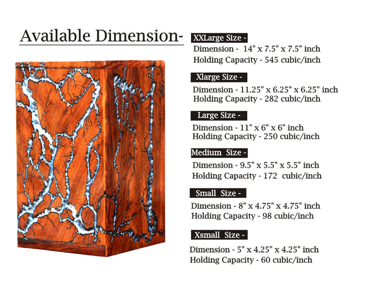 Buy Mix Color Resin Wooden Urn Box Lichtenberg Figure Resin Urn Cremation Urn For Human Ashes