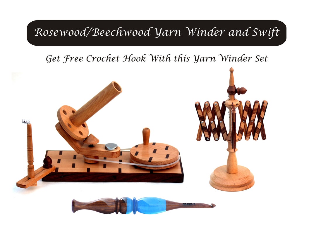 Handmade Wooden Yarn Winder Large Wooden Yarn Winder for Knitting
