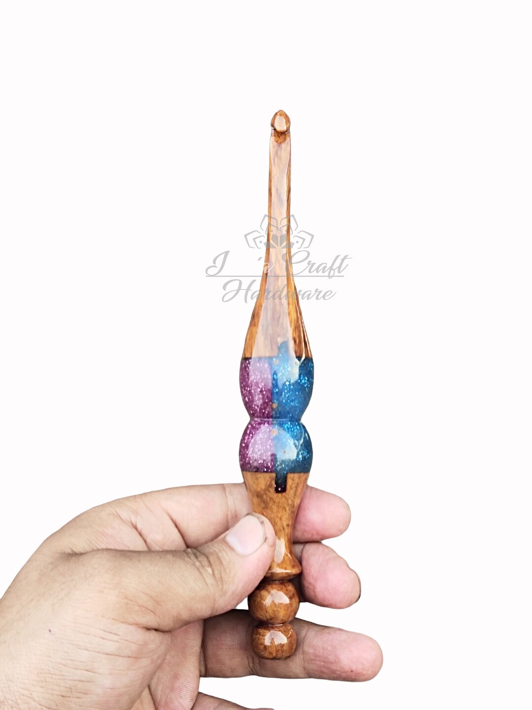 Resin Crochet Hooks Set Epoxy/resin and Rosewood Mix Crochet Hooks