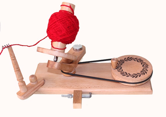  Wooden Yarn Winder and Swift for Crocheting, Knitting, Umbrella Table Top Yarn Swift and Ball Winder Combo Large Capacity