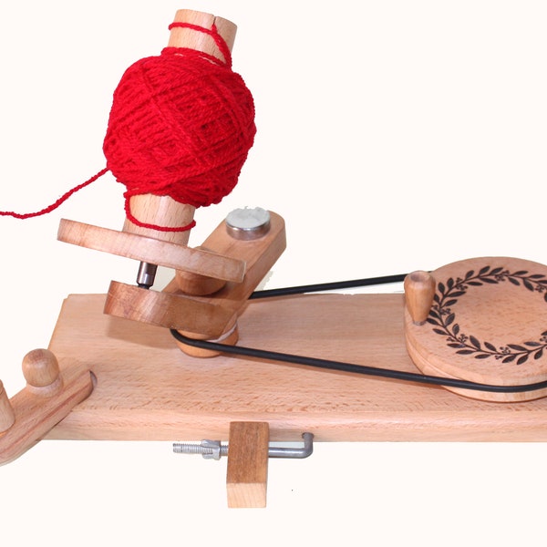 Yarn Winder and Swift Yarn Winder Combo Hand-operated Ball Winder Knitter's Gifts Center handcrafted Skein Winder for Knitting Crocheting