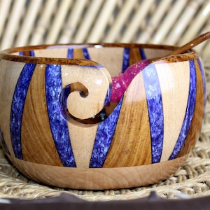 Yarn Bowl for Knitting, Resin/wooden Large Yarn Bowl for Crocheting, Yarn  Bowl for Knitters Christmas Day Gift 