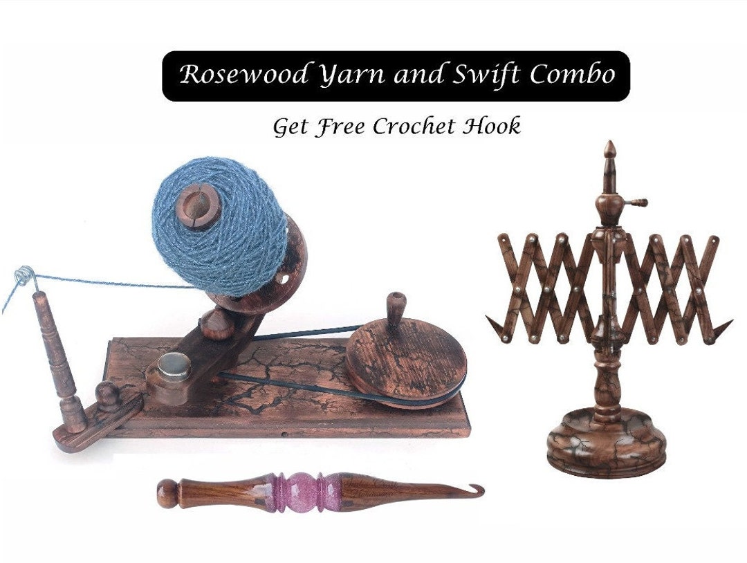 Rosewood Yarn Winder Large Wooden Yarn Winder for Knitting Crocheting