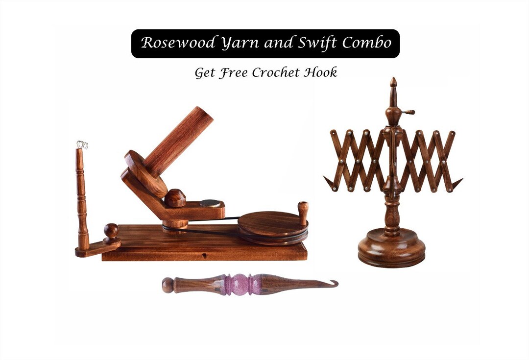 Wooden Yarn Winder and Swift Large Wooden Yarn Winder for Knitting