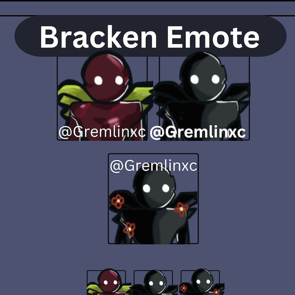 Bracken FlowerMan Lethal Company Emotes set - Discord, Twitch, Streaming, Lethalcompany emotes, gaming, cute,