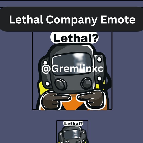 Lethal Company Emote for Twitch/Discord | Gaming | Streaming | Stream Emotes | Kawaii