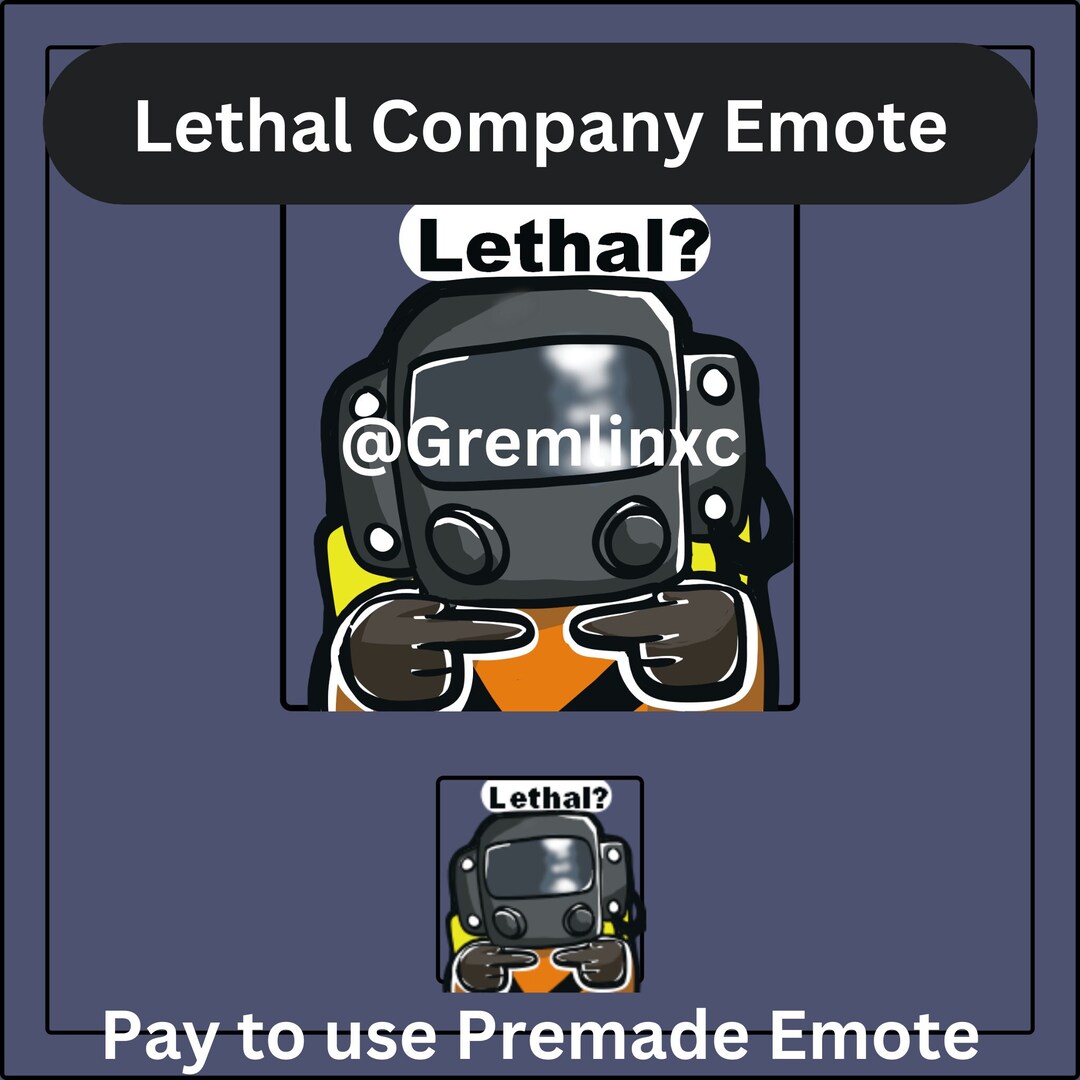 Lethal Company Emote for Twitch/discord Gaming Streaming Stream Emotes