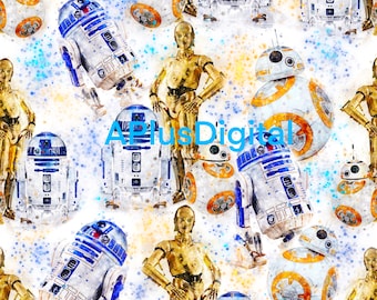 Droids wars stars seamless jpg file