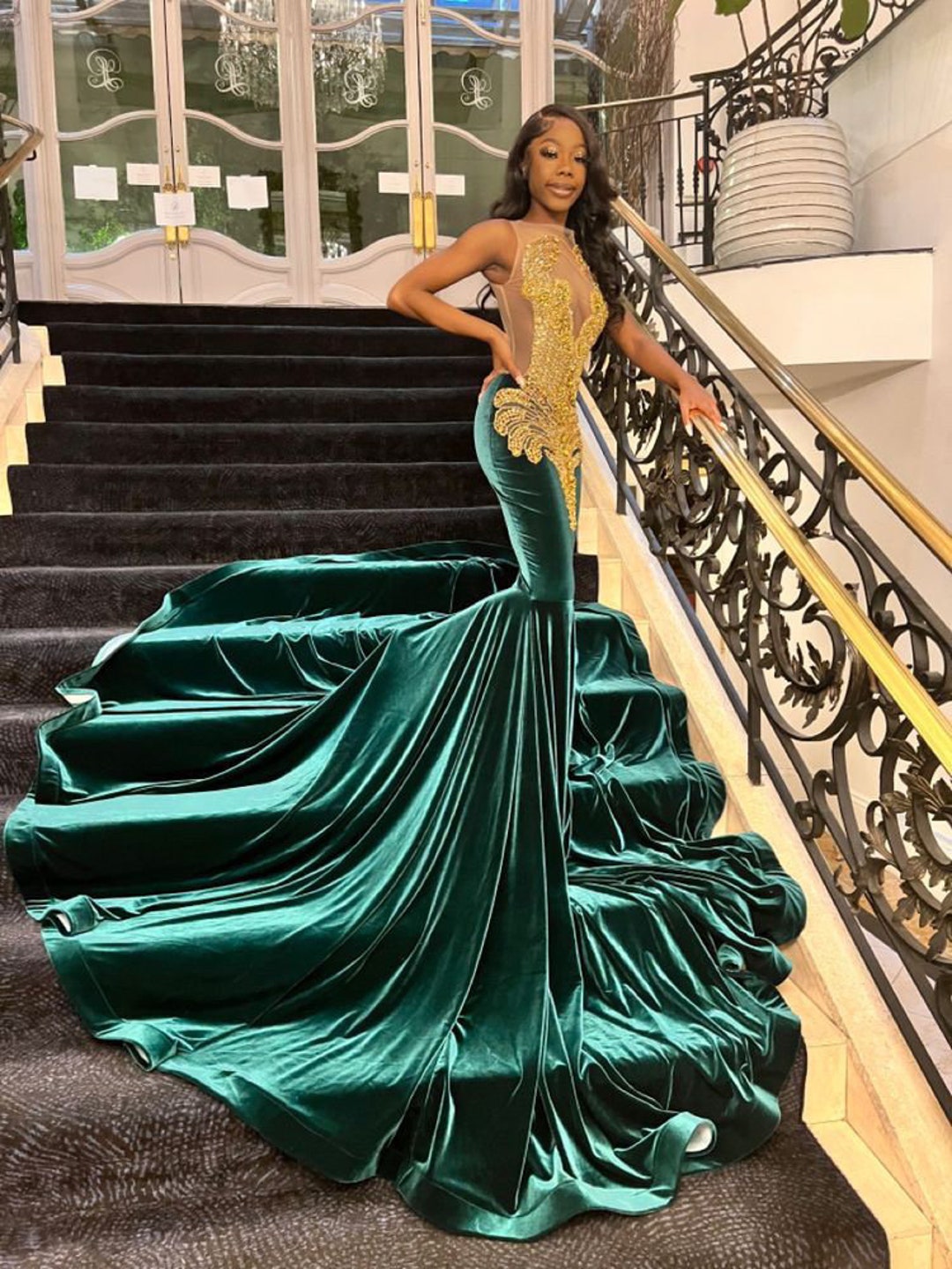 Prom Dress Mermaidblack Girl Prom Dressmermaid Dress - Etsy