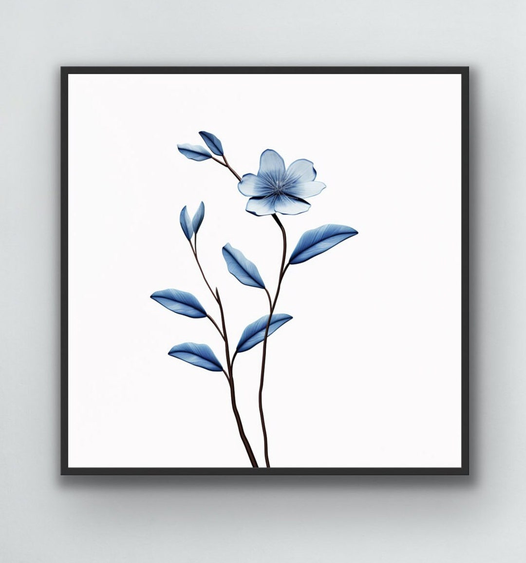 Blue Blossom 3 Art Print Floral Fine Art Unframed Wall Etsy