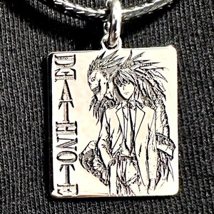 Leichte Yagami- und Ryuk-Medaille aus 925er Silber