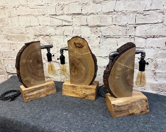 Live Edge Lamp: “Half Moon”