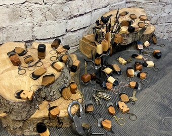 Keychain: Charred Wood and Epoxy