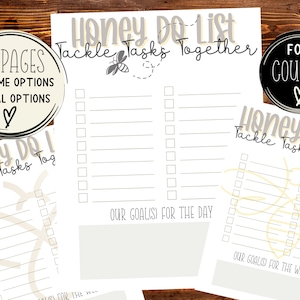 Honey Do List, To Do List, Checklist, Goal Setting, Couples Notebook, Couple Goals, Notebook, Task management, Task Completion, Couples List