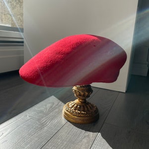 Vintage Red Newsboy hat by Brooks Made in England