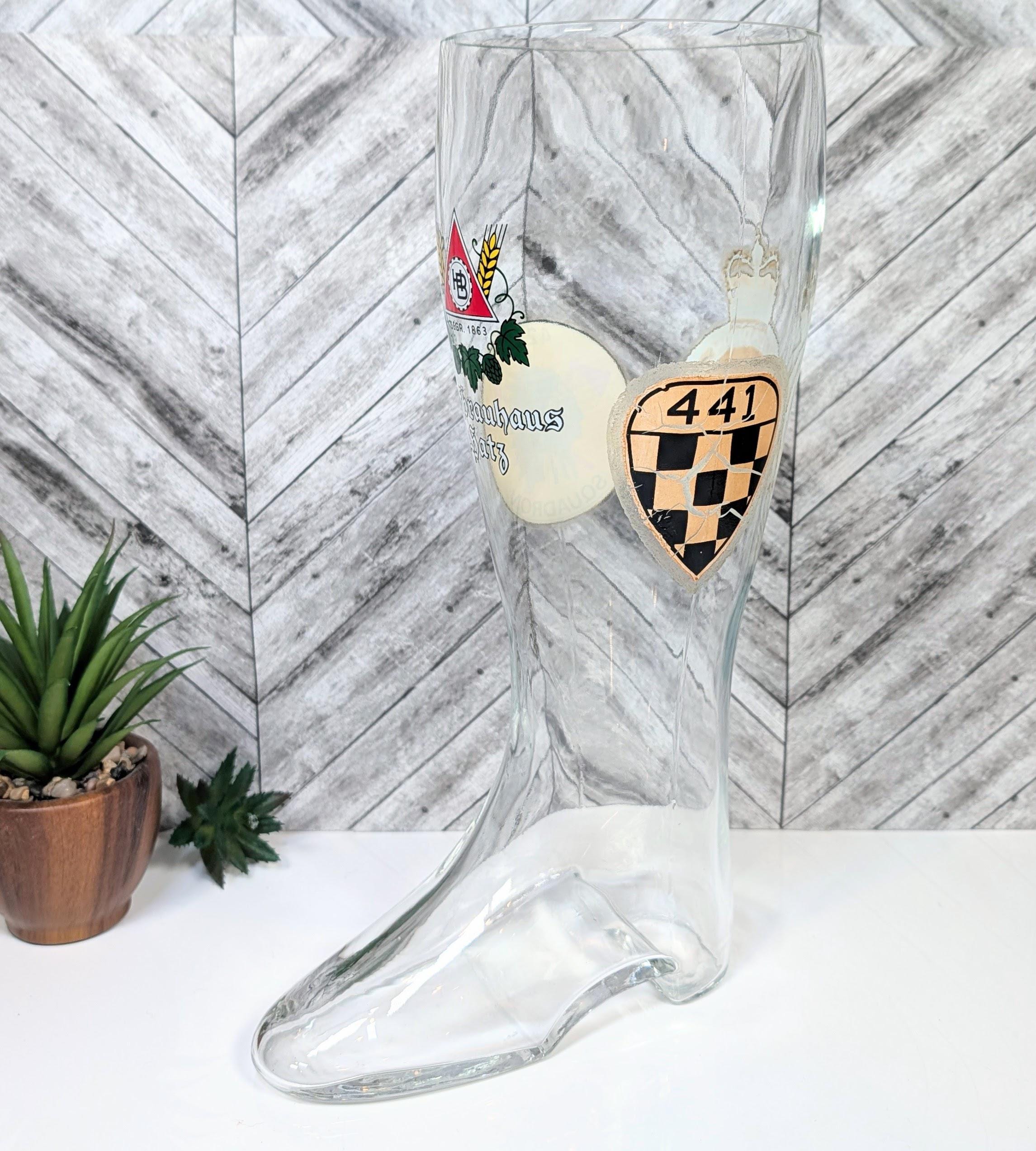 German HB Glass Beer Boot 2L SQUADRON RCAF Canadian Air Military 439 ...