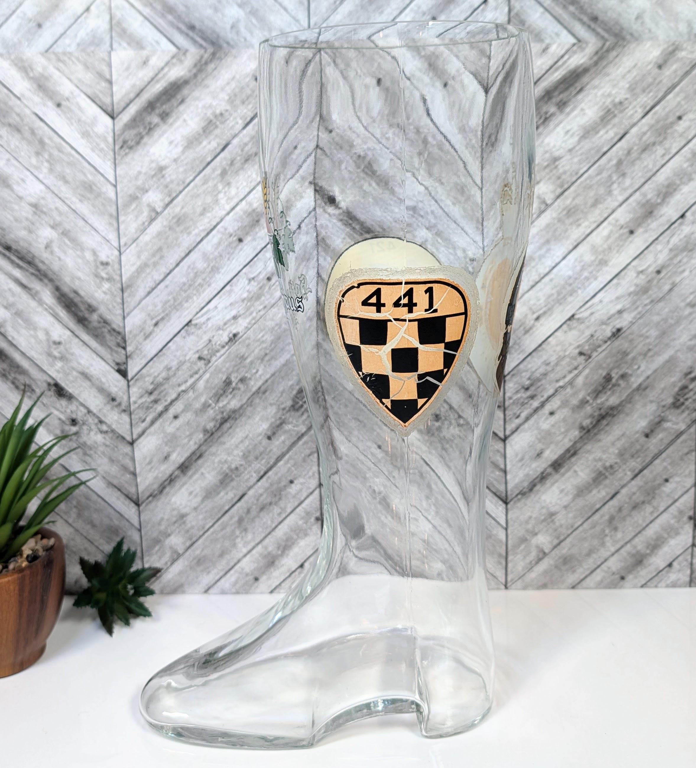 German HB Glass Beer Boot 2L SQUADRON RCAF Canadian Air Military 439 ...