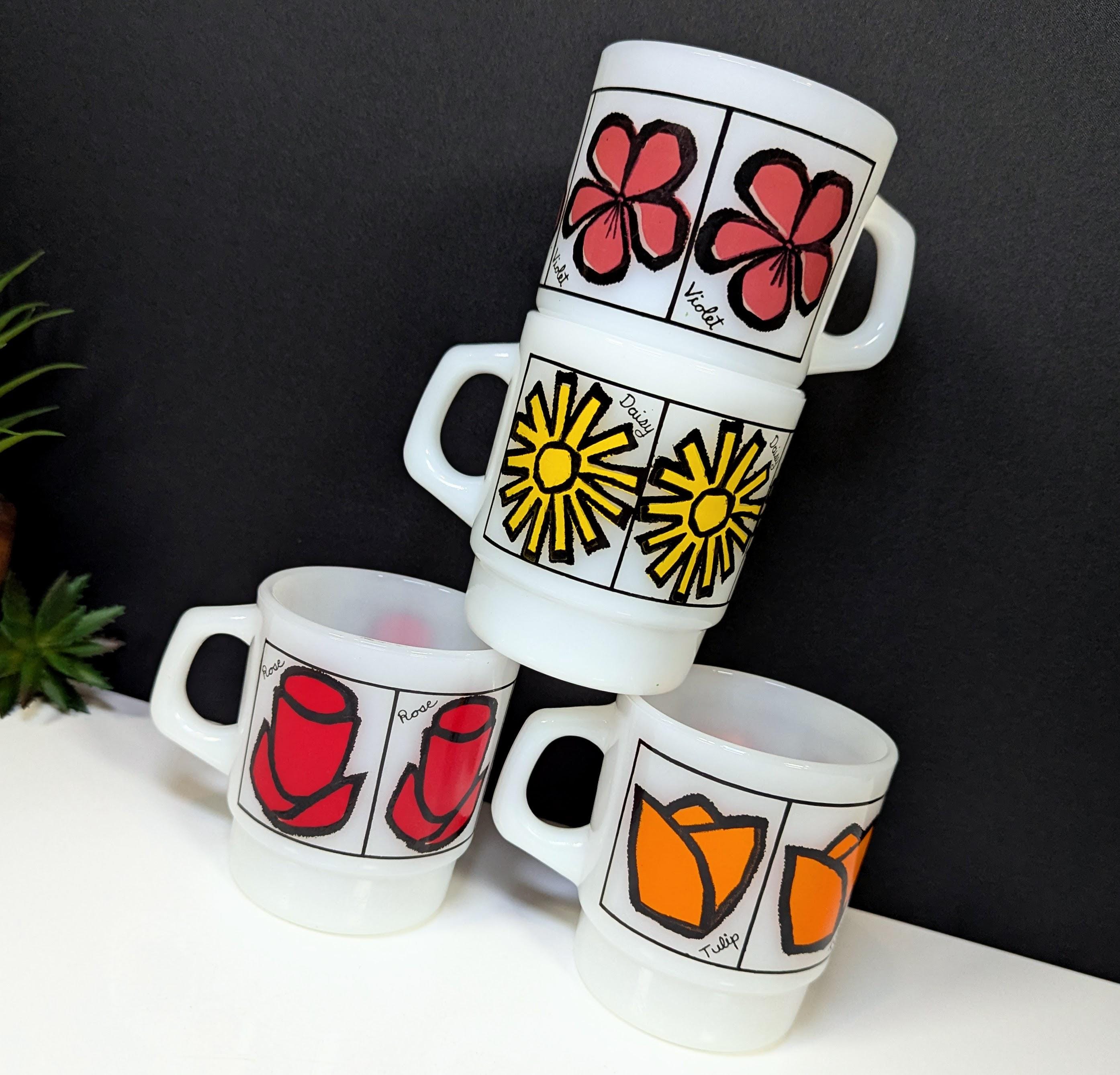 ファイヤーキング ミルクガラス マグカップ 2個セット ホワイト USA