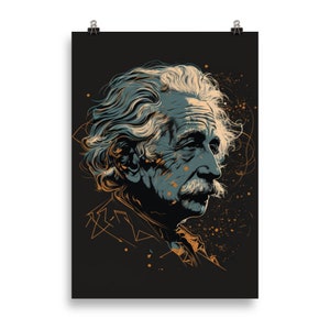 Einstein Portrait Poster: Museum-Quality Matte Paper