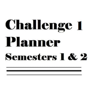 Classical Conversations Challenge 1 Planner Semesters 1 & 2 - 2 page spread