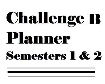 Classical Conversations Challenge B Semester 1 & 2 Planner