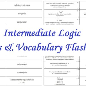 Intermediate Logic Terms & Vocabulary Flashcards - Classical Conversations Challenge B