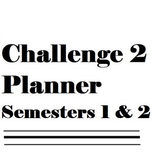 Classical Conversations Challenge 2 Planner Semesters 1 & 2