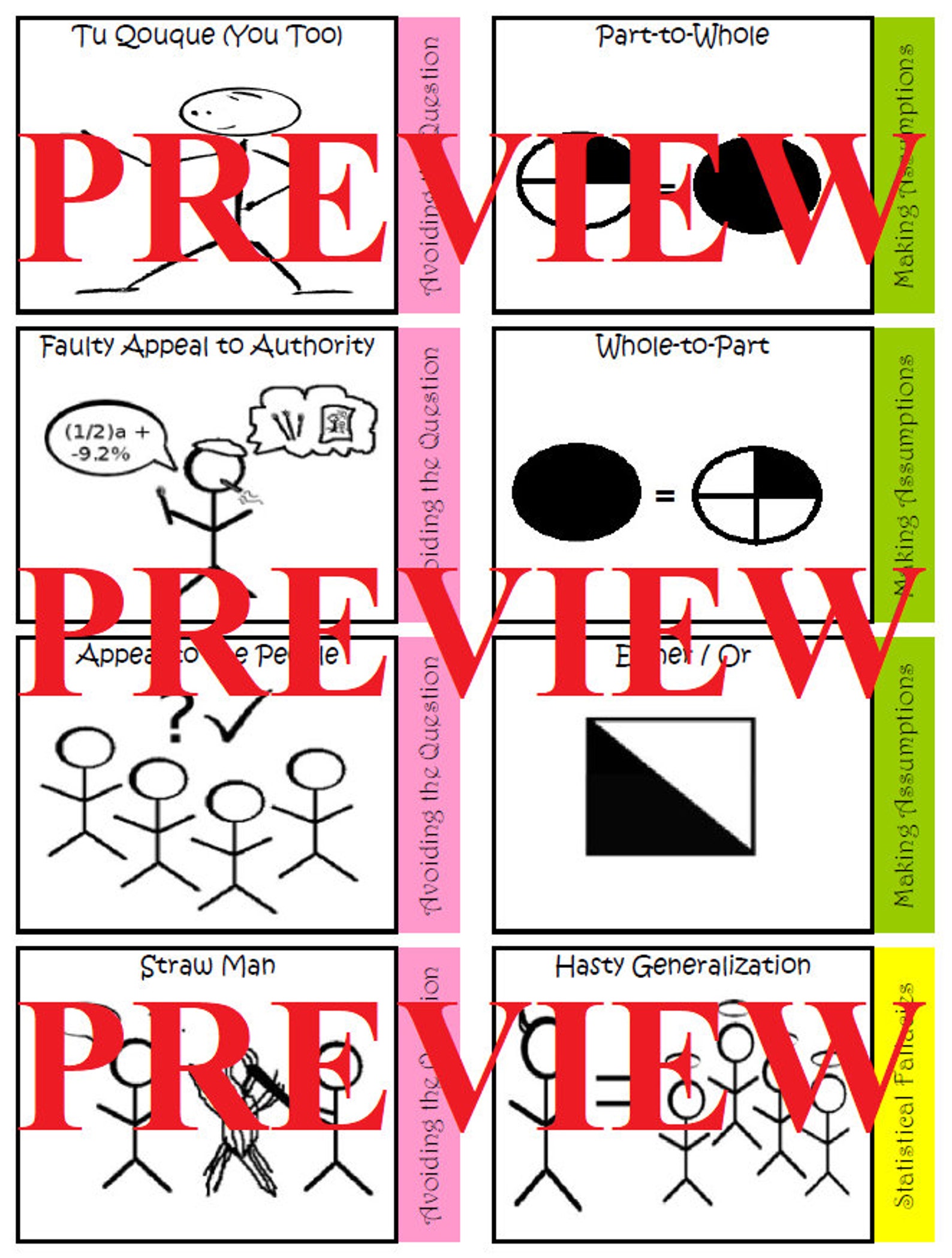 Classical Conversations Challenge A Fallacy Detective Flashcards Etsy