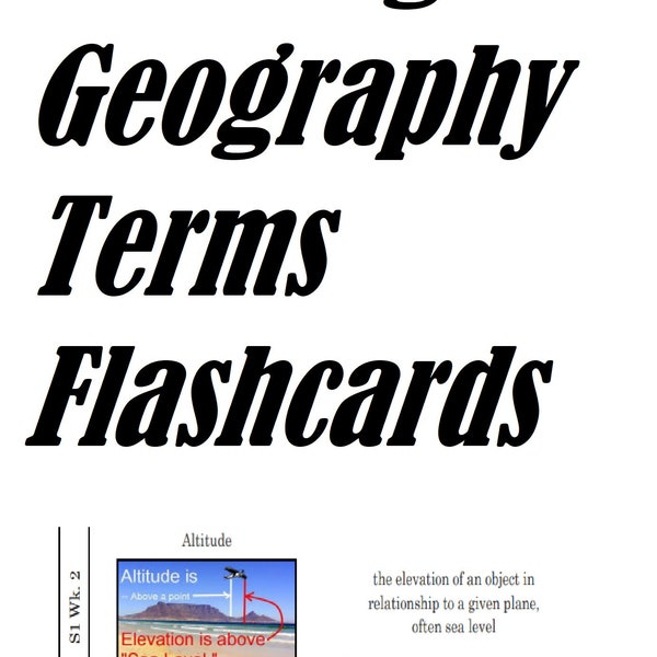 Challenge A Geography Terms Flashcards