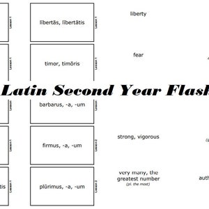 Henle Latin Second Year Latin Flashcards