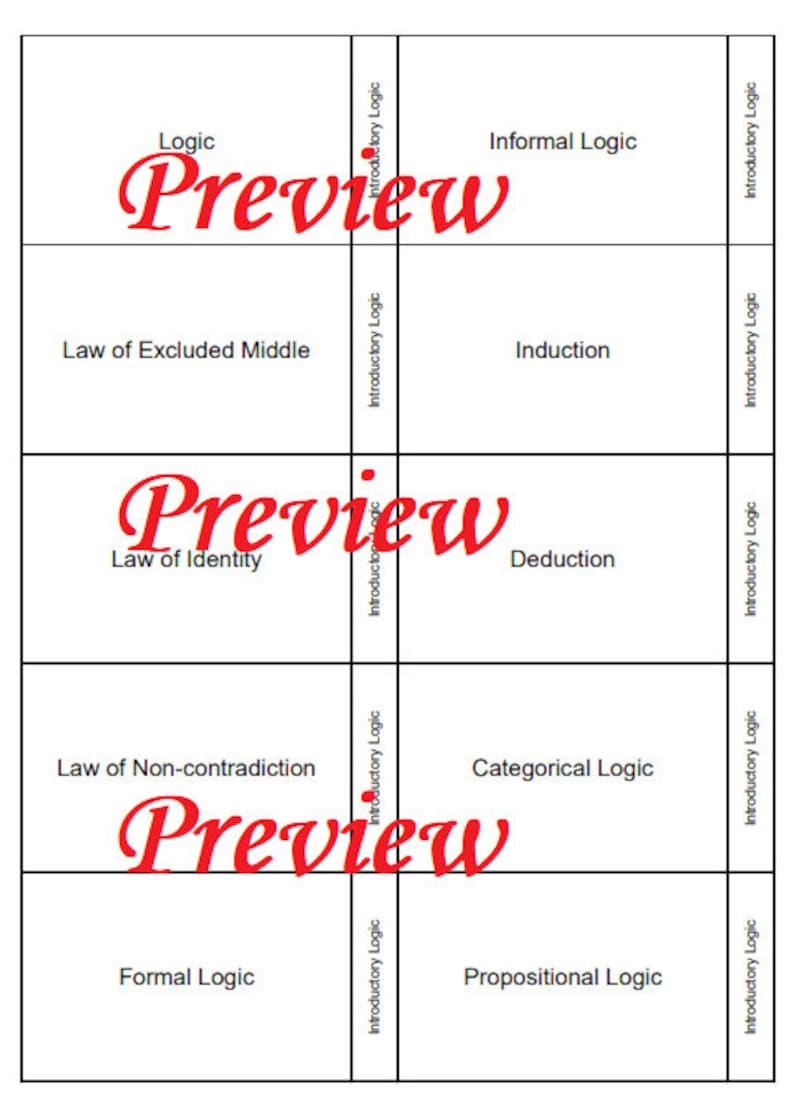 Introductory Logic Terms & Vocabulary Flashcards Classical