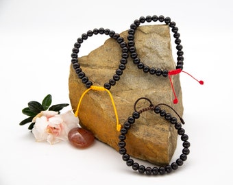 Dark Rosewood Wrist Mala – 27 Beads