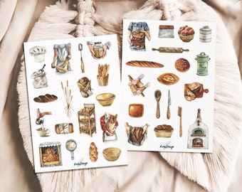 Sticker Set Brot backen