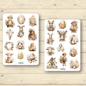 Sticker Set Ostern Boho