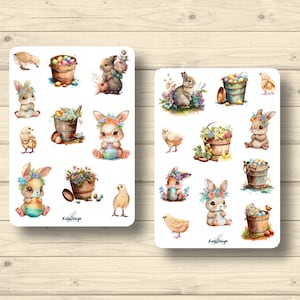 Sticker Set, Happy Easter, Aufkleber Planner Stickers, cute Scrapbooking Stickers