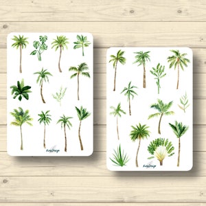 Sticker Set Palmen