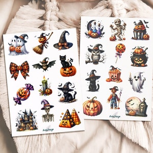 Ensemble d'autocollants Halloween Sticker Trick or Treat