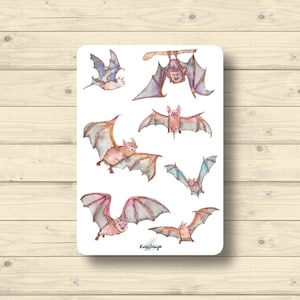 Sticker Blatt Fledermäuse Halloween Tiere, Aufkleber Planner Stickers, Scrapbook Stickers